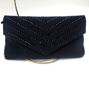 Vintage La Regale Black Beaded Bag